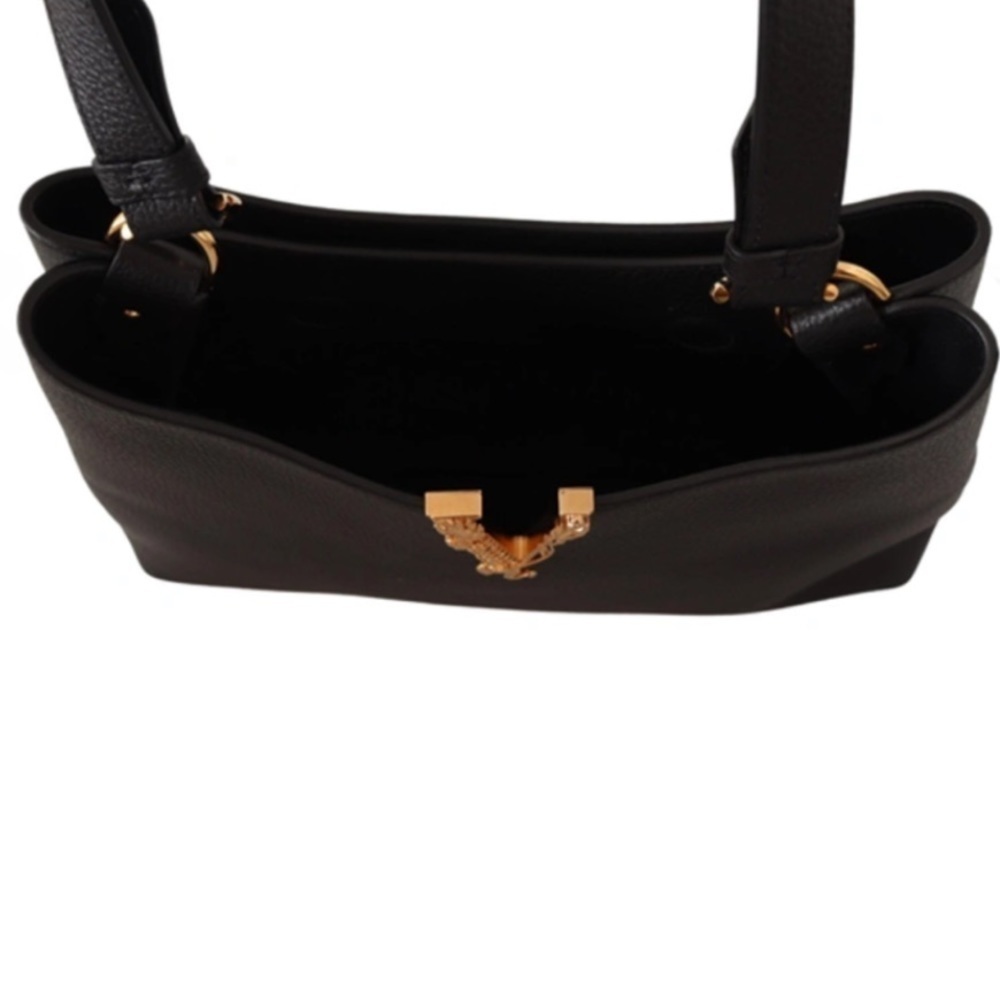 Versace Virtus Black Leather
Hobo Shoulder Crossbody Handbag - NWOT - Picture 11 of 16